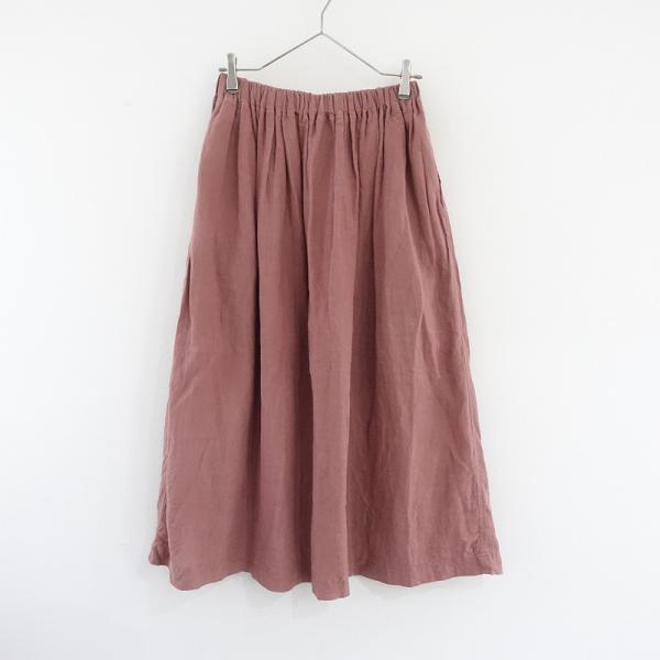 ✴︎ichi ヴィンテージウォッシュロングギャザースカート グレーピンク 美品✴︎ drop-kaitori_sk33-2506-229