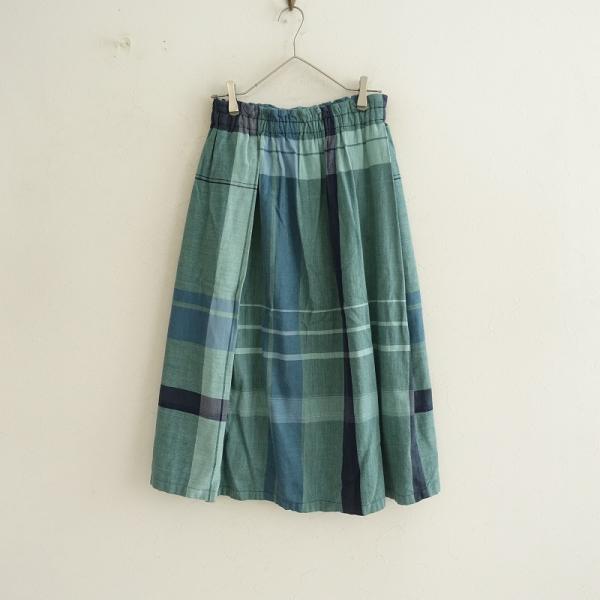 tamaki niime タマキニイメ *short コットンチェックギャザースカート