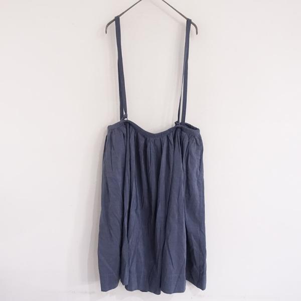 Toujours リネンシルクサスペンダー付きギャザースカート スカート ブラック レディース トゥジュー【中古】3-0225M♪ TOUJOURS（トゥジュー） *肩紐付きリネンシルクギャザースカート*F