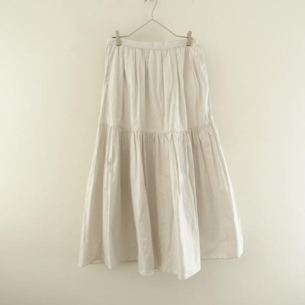 TOUJOURS マキシスカート　チョークホワイト　サイズ1 TOUJOURS（トゥジュー） 【2025/AW/定価5.7万】トゥジュー *ラッフル