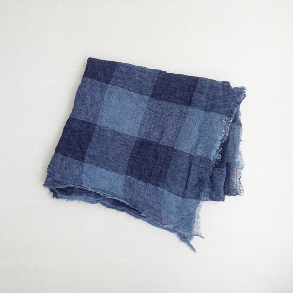 ダニエラグレジス DANIELA GREGIS *リネンチェックストール*ショール