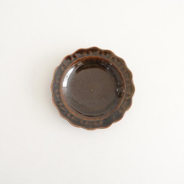 長峰菜穂子 *フラワーリム皿 14cm*お皿食器キッチン作家【陶器】(wa23