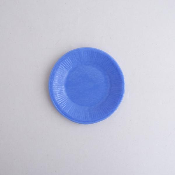 天気雨 *ガラスプレート 13cm ブルー*食器お皿キッチン【陶器