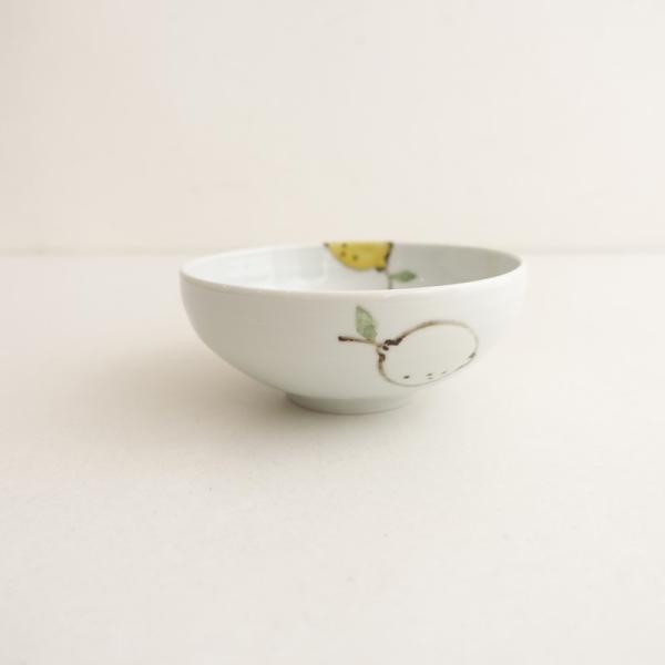 未使用】徳永遊心 *色絵 レモン 4.5寸鉢*食器キッチンうつわ器作家
