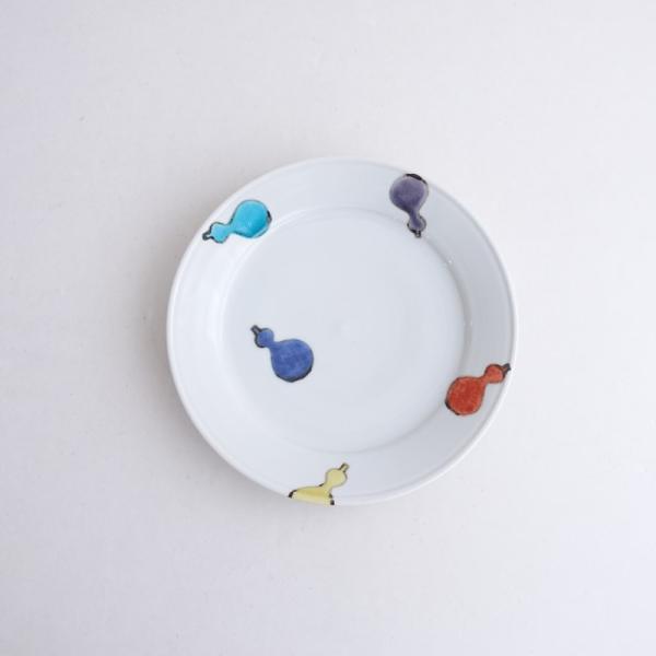 未使用】徳永遊心 *色絵 ひょうたん 6.5寸皿*食器お皿キッチン作家