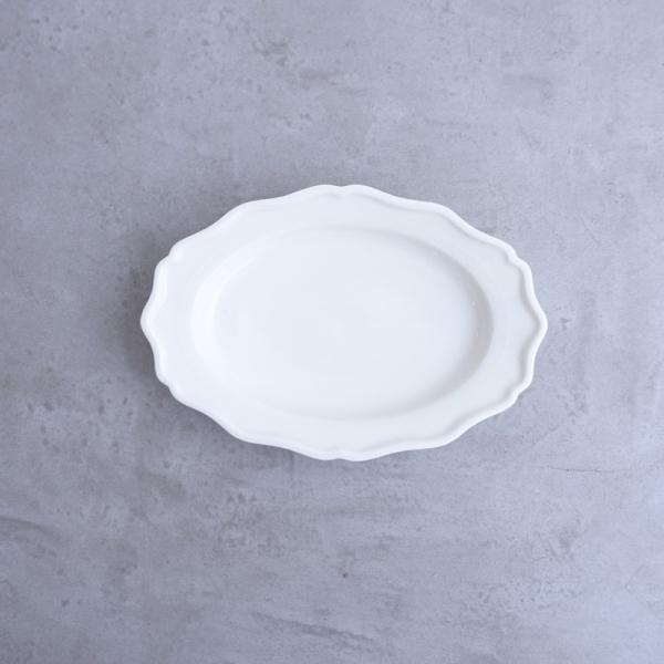 野村拓矢 *七宝繋ぎ輪花 オーバルプティプレート*食器お皿うつわ器