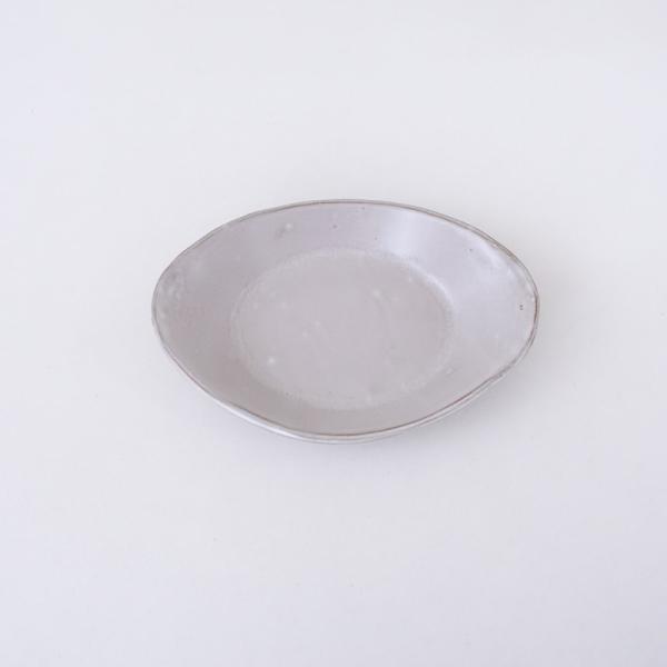 フじイまさよ *楕円プレート*グレージュ食器うつわ作家皿【陶器】Fujii