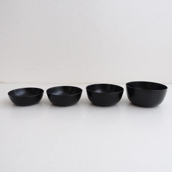 瀬戸國勝 *回椀 4点セット*茶碗食器ブラック【陶器】輪島塗漆器(wa5