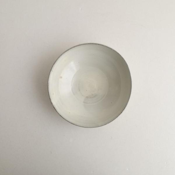 福永芳治 *粉引 5寸皿*作家器うつわ食器ホワイトグレー【陶器】(wa5
