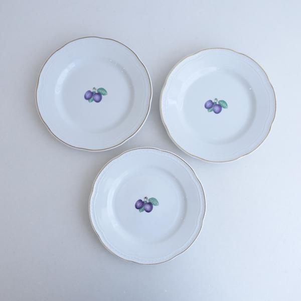 リチャードジノリ　ボンジョルノプルーン　20cm　プレート　5枚　金彩 リチャードジノリ ボンジョルノプルーン 20cm プレート 5枚 金彩