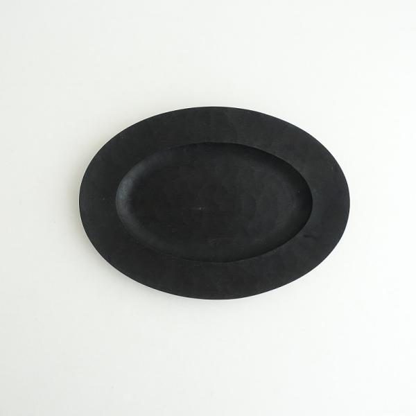 美品】cogu *オーバルプレート 26cm*黒ブラック楕円お皿リム皿食器木製