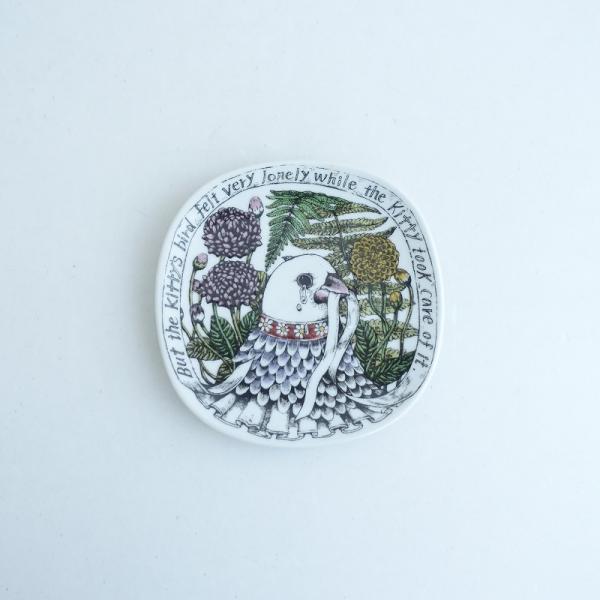 美品】ヒグチユウコ *こねことうみねこ 九谷焼 絵皿 鳥*食器お皿植物