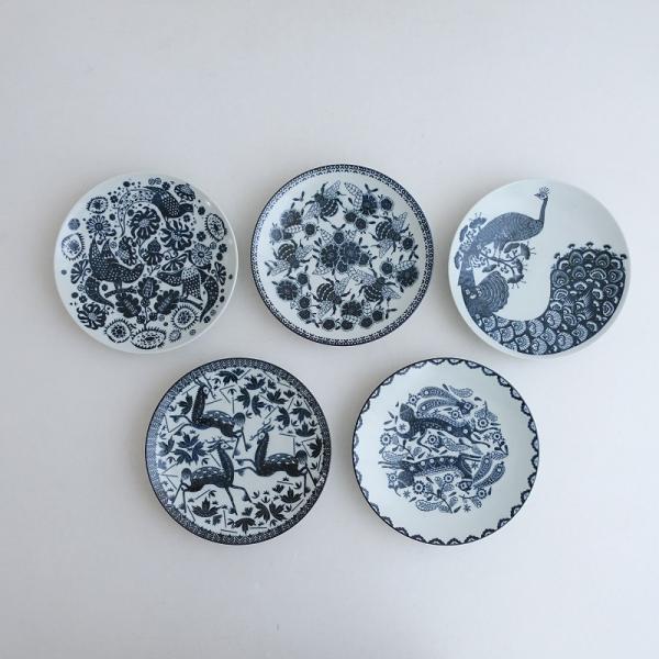 未使用】定価1.5万/スコープ scope *六寸皿 印判鳥獣五画 プレート18cm