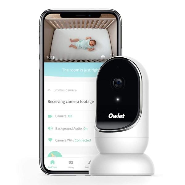 Owlet赤ちゃん見守りようモニターカメラです。Owletアプリを介してどこからでもビデオとサウンドをストリーミングできます。 iOSおよびAndroidで利用可能です。130度の広角レンズは、小さなお子様のベッドや部屋を隅々まで監視できま...