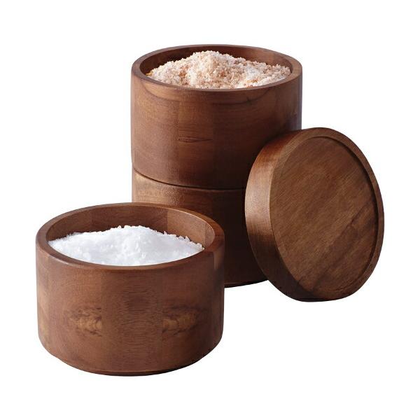 【並行輸入品】レーチェルレイ パントリーウェア 木製ソルトボックス 3個セット ブラウン Rachael Ray