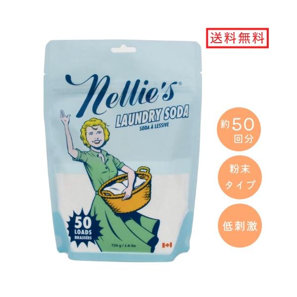 Amazon.co.jp: ネリーズ ランドリーソーダ50 粉末洗剤 無香料 (725g / 約50回分) 洗濯 部屋干し 溶けやすい  (肌にやさしい/環境にやさしい) 敏感肌 粉 カナダ有名ブランド : ドラッグストア