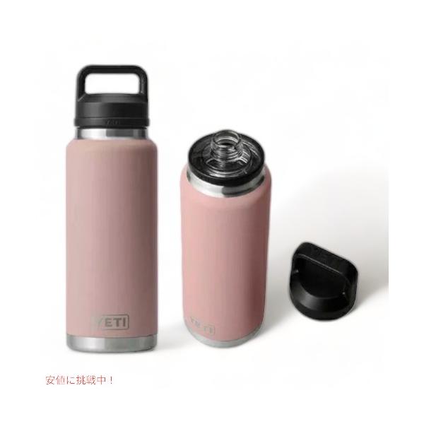 【並行輸入品】＜限定カラー＞YETI Rambler 36 oz Bottle With Chug Cap SANDSTONE PINK / イエティ ランブラー 36oz ボトル チャグキャップ付