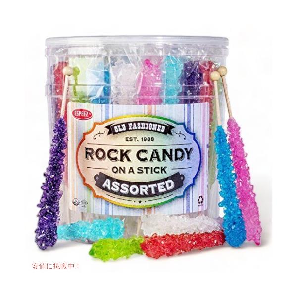 特大ロックキャンディースティック：36エスペーズアソートクリスタルロックキャンディースティック 並行輸入品】特大ロックキャンディースティック：36エスペーズアソート