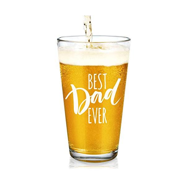 【並行輸入品】Dad Beer Glass、Best Dad Ever ビールパイントグラス15オンスのお父さんへのギフト 父の日