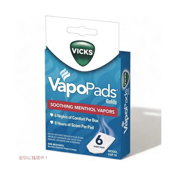 並行輸入品】Vicks VapoPads, 6 Count Menthol VSP19 ヴィックス 加湿
