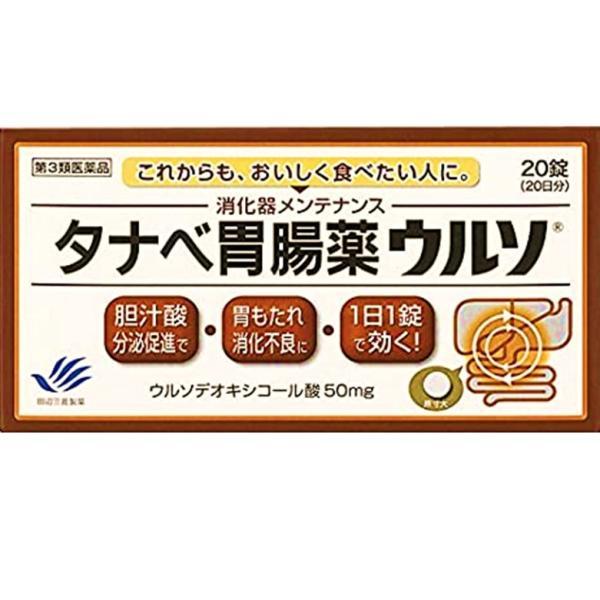 タナベ胃腸薬ウルソは、「脂肪による胃もたれ、消化不良」に効くウルソデオキシコール酸（UDCA）が、肝臓に直接作用し、胆汁酸の分泌を促進することで、膵液の分泌を促進、胃排出を促進、膵リパーゼを活性化させ、脂肪による胃もたれ、消化不良を改善しま...