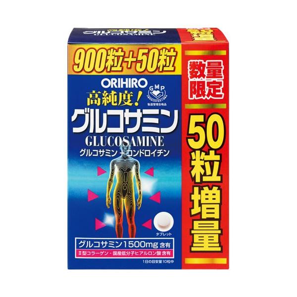 ○【オリヒロ】高純度 グルコサミン粒徳用 900粒＋50粒 : ドラッグ