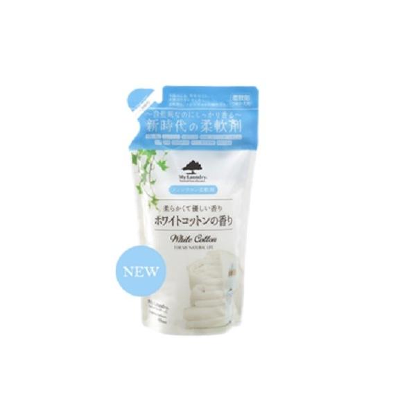 他サイト： 株式会社ウエルネスボーテ マイランドリー ホワイトコットンの香り詰替用４８０ｍｌ 【北海道・沖縄は別途送料必要】の商品画像