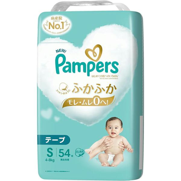P&G パンパース はじめての肌へのいちばん テープ S 80枚 P＆G パンパース はじめての肌へのいちばん ふかふか テープ Sサイズ