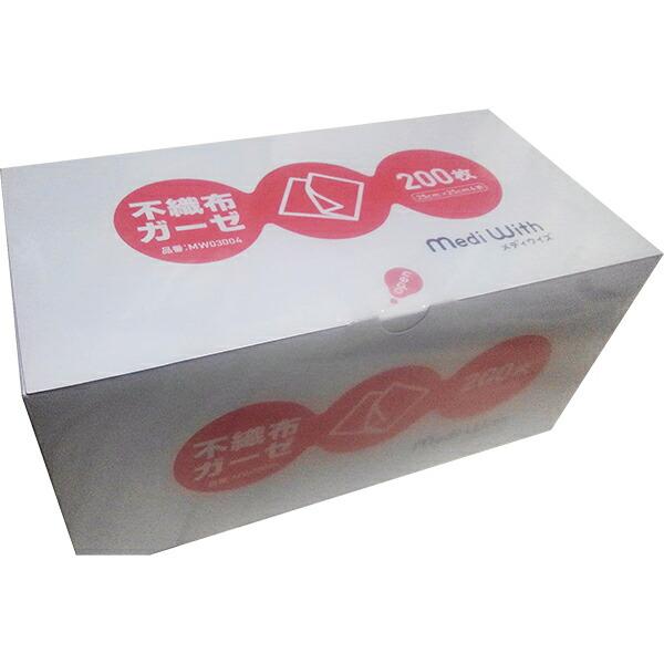 送料無料】 メディウィズ(Mediwith) 不織布ガーゼ 25cm×25cm 4折 200枚