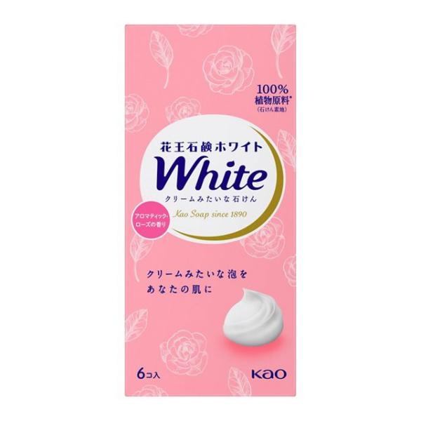 花王石鹸 ホワイト アロマティック・ローズの香り　普通サイズ　６コ箱　花王
