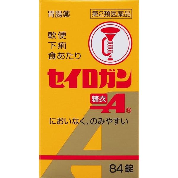 胃腸薬　セイロガン糖衣Ａは、100年以上前から使用されている正露丸の姉妹品で、ご家庭にて服用されている常備薬です。生薬である主成分の日本薬局方（日局） 木(もく)クレオソートは腸の運動を止めることなく、腸内の水分バランスを調整し、おなかを正...