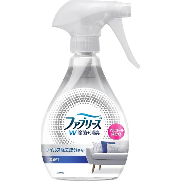 アルコール成分配合消臭　除菌*1　シワ取り*2ウイルス除去成分配合*スプレーするだけで除菌*1 &amp;消臭！ファブリーズの成分：消臭成分と、野菜や果物に含まれる酸と同じ成分の除菌成分を配合！肌に触れる衣類やお子さまのいる家庭での使用もO...
