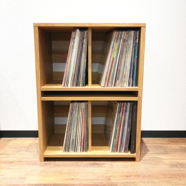 レコードラック スタッキングラック 2段 REGULAR × FLAT / STACKING