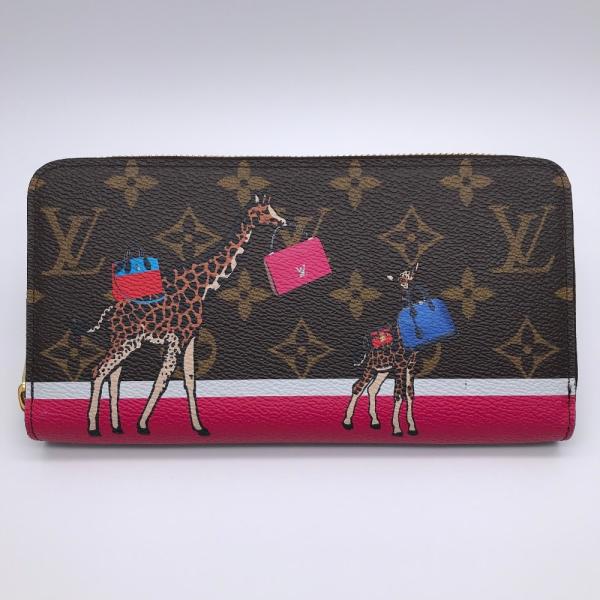 Louis Vuitton ルイ ヴィトン ジッピーウォレット 贈呈 アニメション キリン M685 長財布 ブラウン 銀座店 モノグラムキャンバス 中古 17年xmas限定 Dh