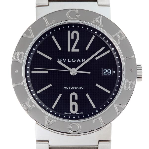 Bvlgari ブルガリ 38mm 38ss 腕時計 ステンレススチール Dh500 値下げ 中古 メンズ ブラック文字盤 飯能本店