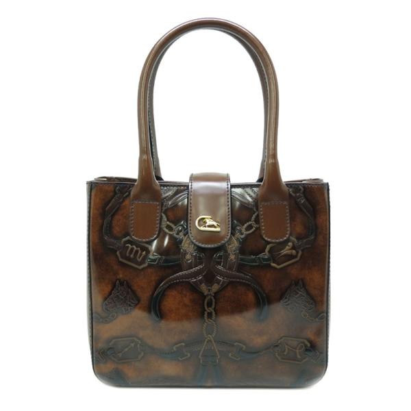 ●美品 クリスチャンフローレンス　レディースハンドバッグ● ⭐美品⭐ クリスチャンフローレンス ハンドバッグ レザー型押し