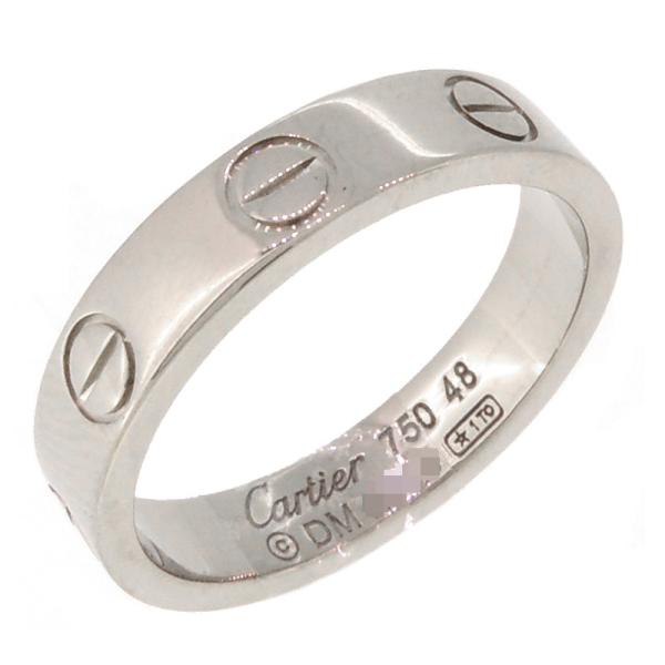 カルティエ ミニラブ リング 指輪 750ホワイトゴールド Cartier 8号 飯能本店 完全送料無料 レディース Dh 中古