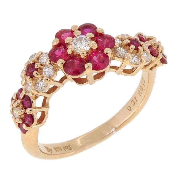 PonteVecchio ポンテヴェキオ　ダイヤ　ルビー　リング　15号箱保証書 Ponte Vecchio（ポンテヴェキオ） 【10/15まで！ローン48回無金利