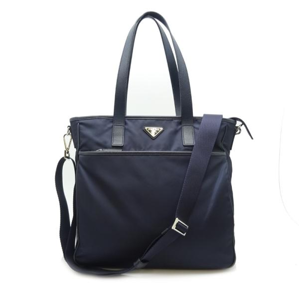 プラダ ショルダーバッグ トートバッグ ナイロン Prada Dh56252 ネイビー 飯能本店 中古 レディース 期間限定今なら送料無料