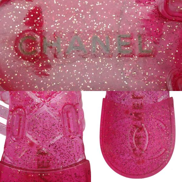 シャネル カメリア サンダル 36 送料無料 新品 22 0ｃｍ Pvc Chanel 中古 ピンク レディース Dh577 飯能本店