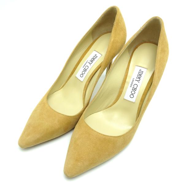 JIMMY CHOO ベージュ ポインテッドトゥ パンプス 36.5 訳あり