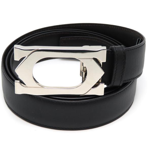 （タヌキ）カルティエ　黒レザーベルト【お洒落】 タヌキ）カルティエ 黒レザーベルト【お洒落】 タヌキ