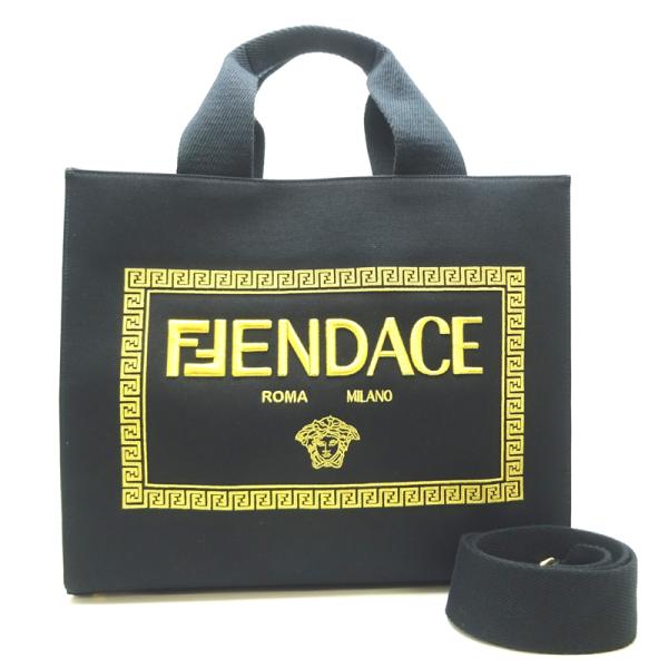 VERSACE ヴェルサーチ 2way ショルダーバッグ トートバッグ A4可 VERSACE ヴェルサーチ 2WAY ハンドバッグ キャンバス レディース