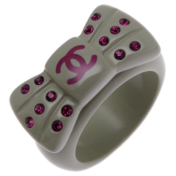 シャネルラインストーンリング CHANEL（シャネル） ［銀座店］CHANEL ラインストーン リボン リング