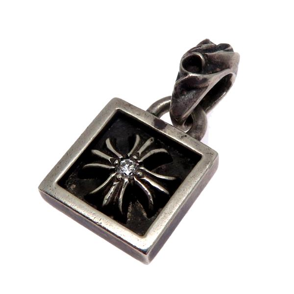 ［銀座店］CHROME HEARTS クロムハーツ SV925 フレームド CHプラス 1P ダイヤモンド ペンダントトップ シルバー925 DH86395