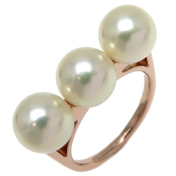 10/美品 田崎真珠 タサキ K18 パール約3.6‐4.0mm珠 リング 指輪 TASAKI タサキ パール 真珠 リング・指輪 K18イエローゴールド