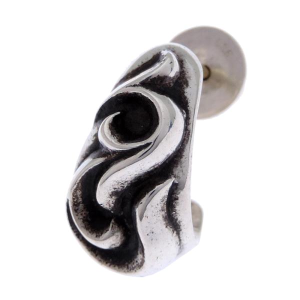 クロムハーツ カーブドティアドロップ ピアス 925 シルバー 飯能本店］CHROME HEARTS クロムハーツ カーブド ティアドロップ