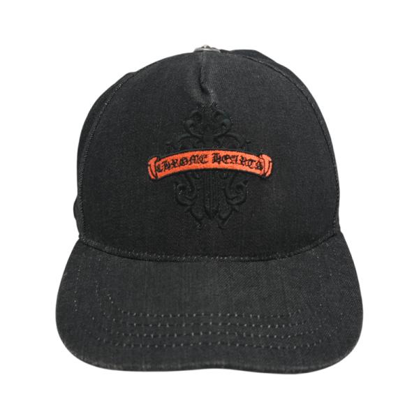 ［飯能本店］CHROME HEARTS クロムハーツ ダガー キャップ コットン ブラック メンズ DH94647