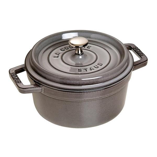 staub ストウブ ピコ ココット ラウンド 40509-304 グレー IH対応 両手 