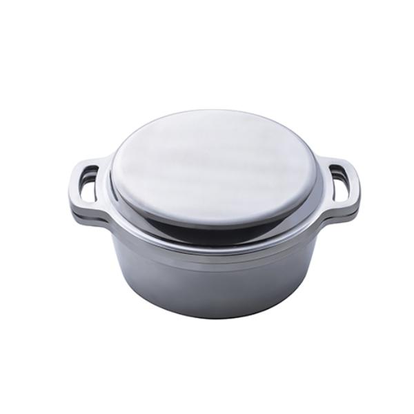 無水調理 両手鍋 クリーム色 水色*3 無水調理 両手鍋 クリーム色 水色*3